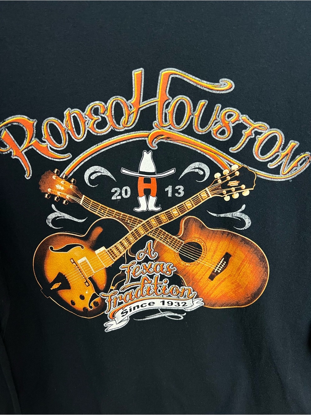 Gildan 2013 Rodeo Houston Black Long Sleeve Tee Size M